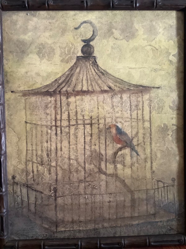 Vintage Wall Art by Albena Hristova Painting on Vintage Wood Frame set of 2 gallery