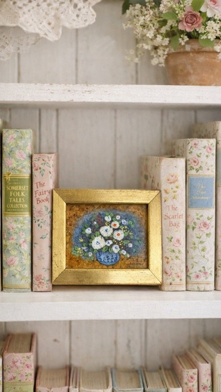 Mini Oil Painting On Cork Signed Wood Frame 5”x 4” gallery