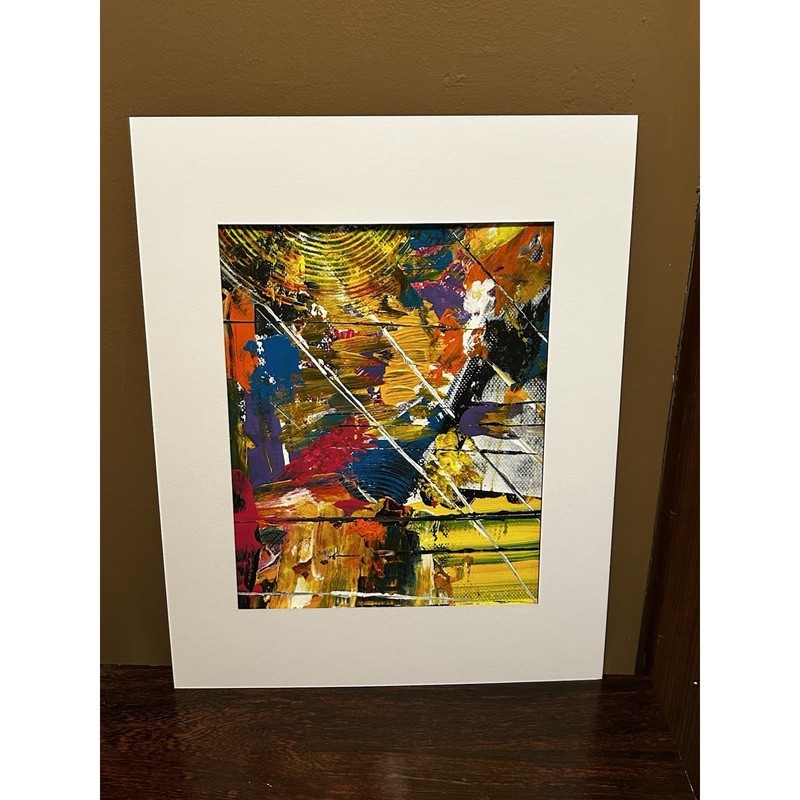 Jodiann Post Paper Painting Acrylic Modern Art Matte Abstract Titled Vertigo