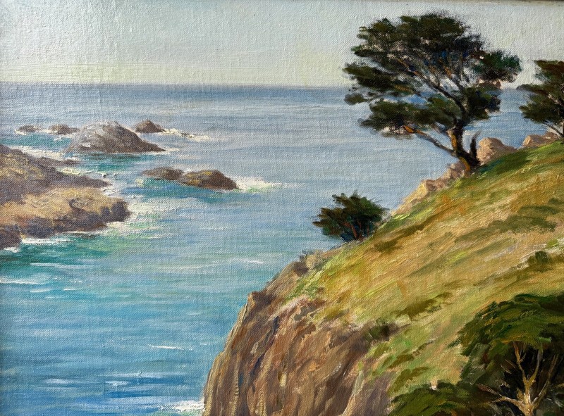 The Highlands Point Lobos Carmel California 1930 Thomas O. Sheckell Original Oil gallery