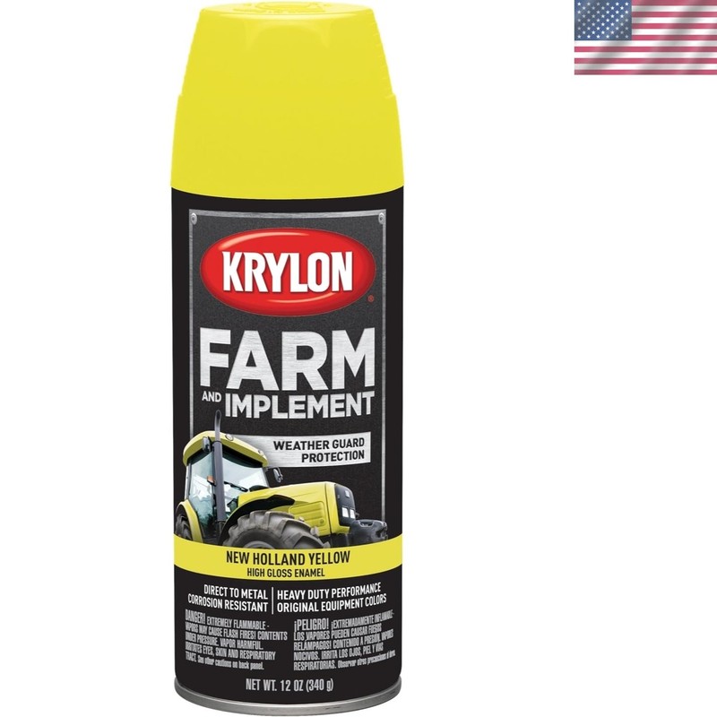 New Holland Yellow Aerosol Spray Paint – 12 oz. Coverage, Multi-Surface
