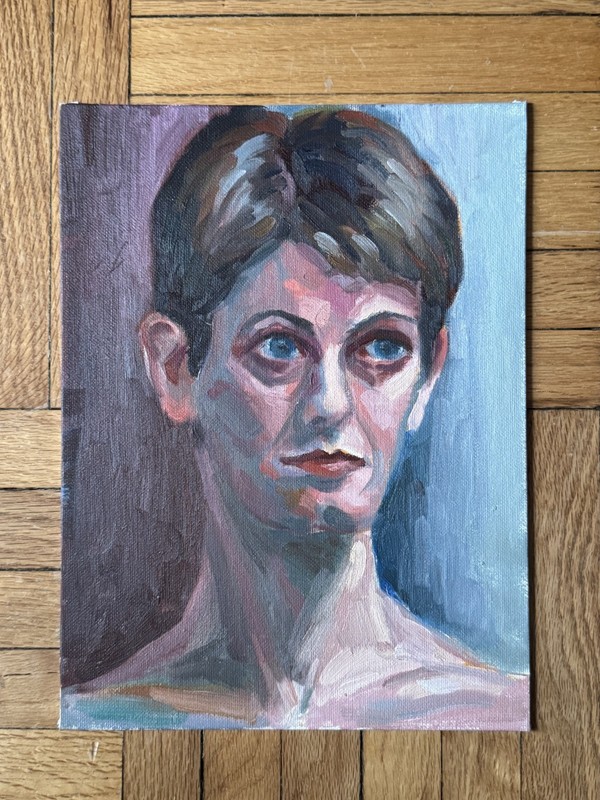 Vintage Portrait Acrylic Board Portrait Woman 9 x 12 Peter Feldman