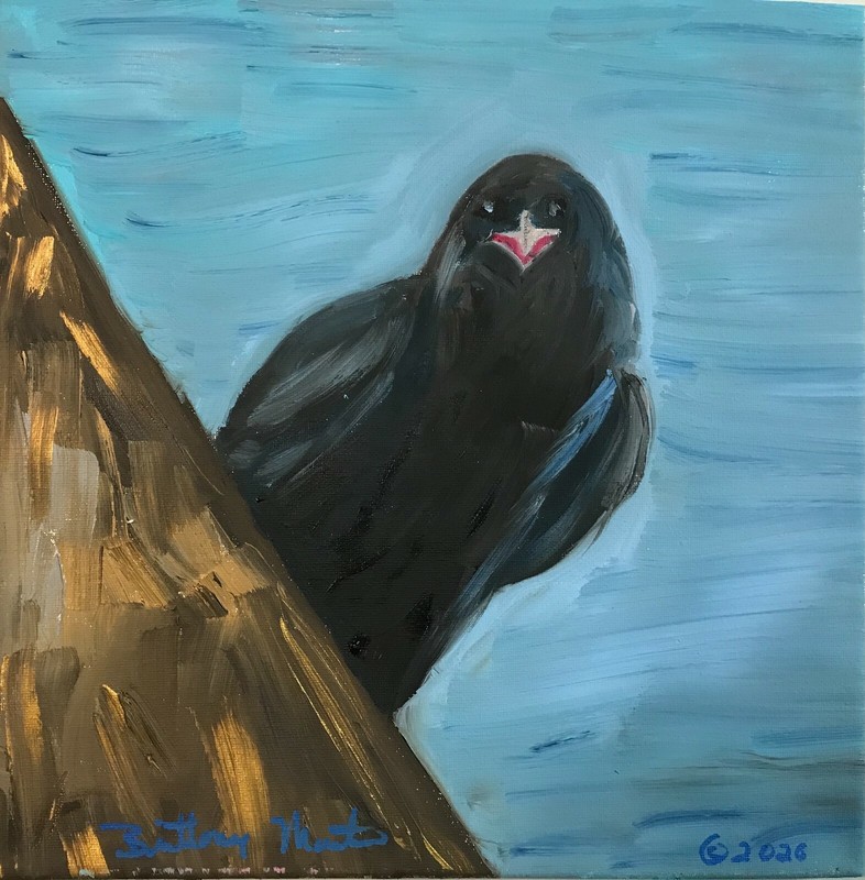Original Oil Painting Brittony Martin 12 x 12 "LOOKING AT YOU"