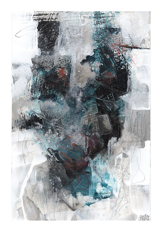 Gothic Spring Series #0Ø3 “Pain” – Original Abstract Art by rek – 7×10