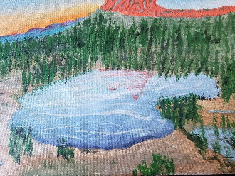 Hand Painted Acrylic "Desert Oasis" gallery