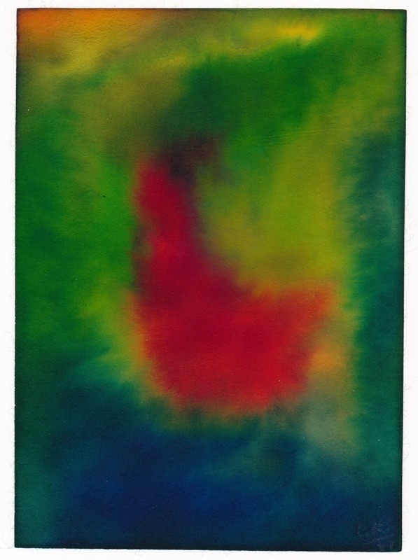 CONSTANCE KANE 1967 ORIGINAL UNIQUE SIGNED DATED WATERCOLOR