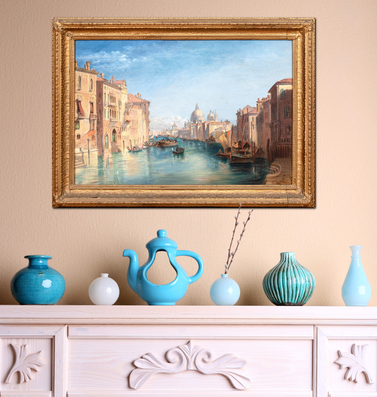 Large 19th Century The Grand Canal Venice by Edward Angelo GOODALL (1819-1908)