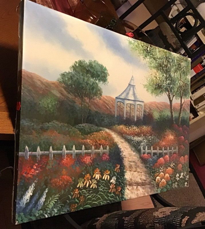Lovely Spring / Summer Time Oil Painting With Gorgeous Blooming Flowers