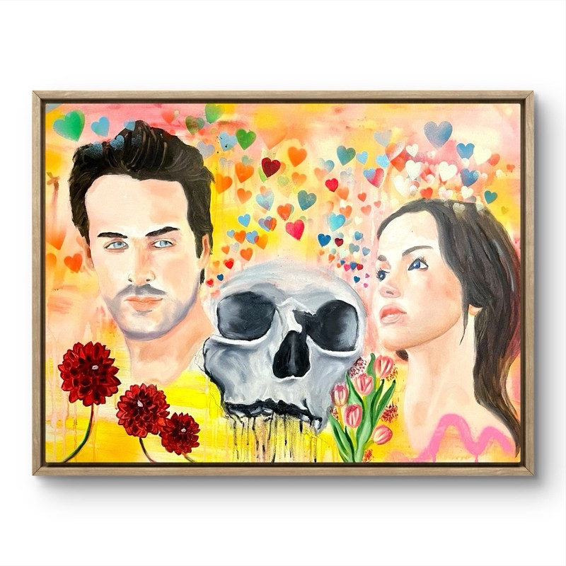 30×40 “Black Dahlia” Unique Original Colorful Fine Art Oil Painting