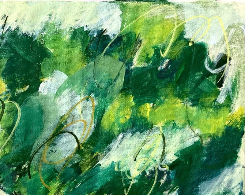 Original Expressionist Landscape Acrylic 11x14 Canvas Wall Art, Holly Hammond gallery