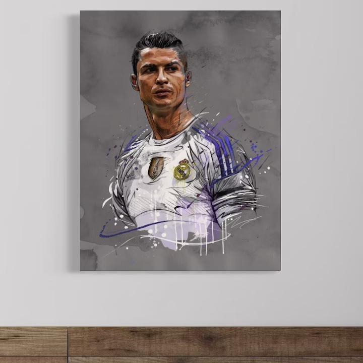 Premium Canvas Painting, LuxCanva® C1035, Cristiano Ronaldo, 60 x 80 cm