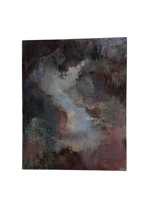 Original Abstract Oil Painting Textured 24 x 30 Art Canvas Modern Moody Hues