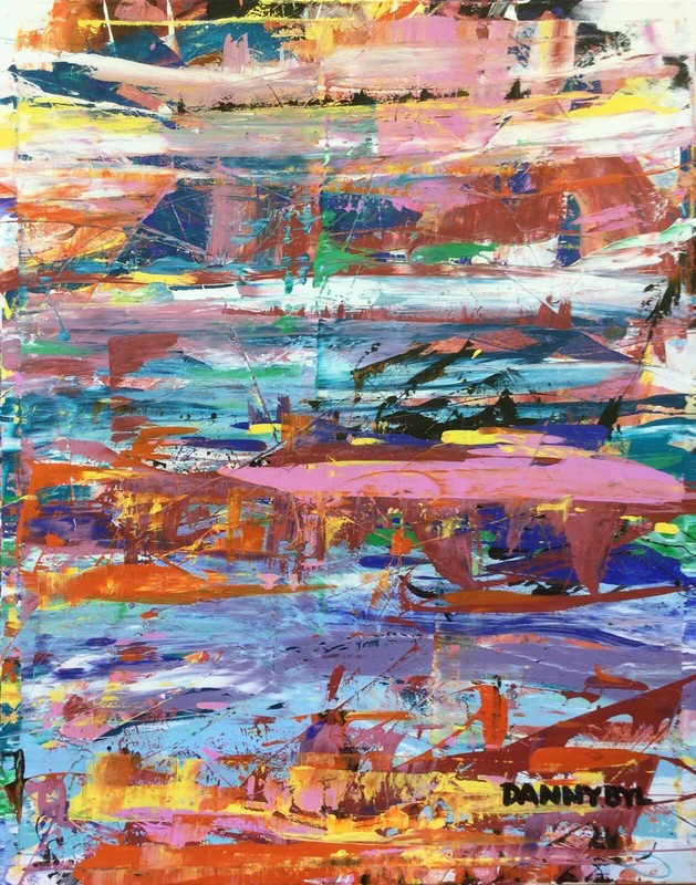 New LARGE CONTEMPORARY ORIGINAL MODERN ABSTRACT PAINTING Fine ART Dan Byl 4x5ft
