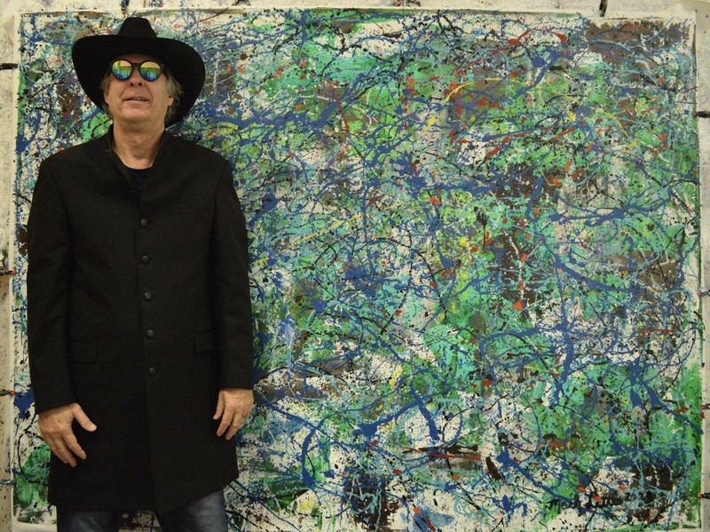 Jackson Pollock Style Giant Canvas Painting 84”X62” (7 Foot) Abstract Modern XL