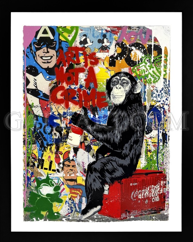 Mr. Brainwash «Everyday Life» 2021 | Original Painting | 36×29″ Framed | GallArt