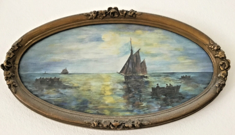 Ant Spanish Watercolor Painting Med Fisherman Jose Jimenaz Aranda (1837-1903)