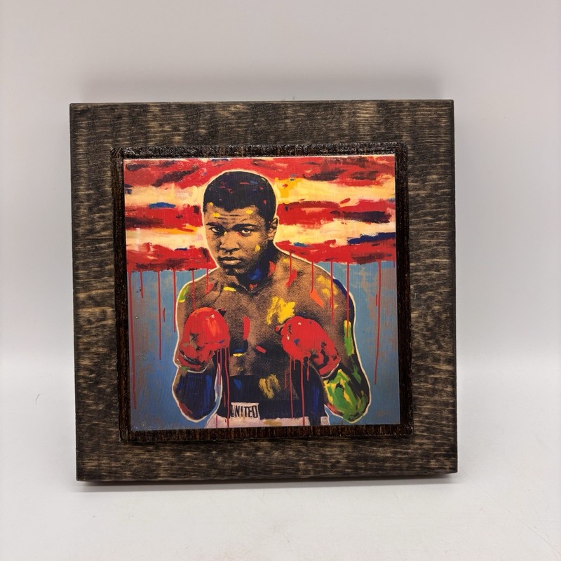 John Stango “Ali” Original Mixed Media on Wood – Muhammad Ali Center Louisville