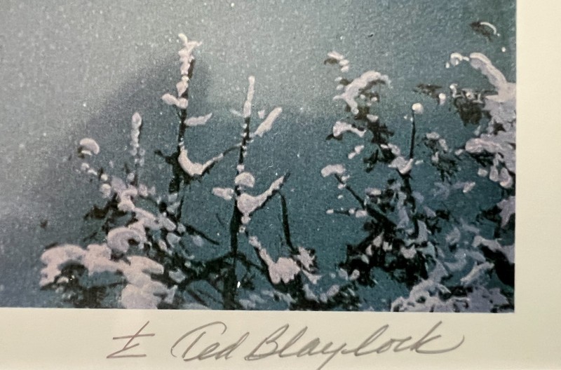 TED BLAYLOCK - CLIMBING EAGLE PASS S/N 18.00" x 22.50" LITHOGRAPH w/COA gallery