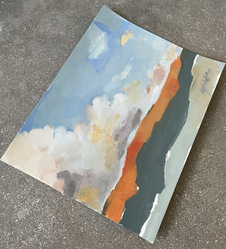 Contemporary Abstract Landscape Original Painting Signed Collectible Fine Art gallery