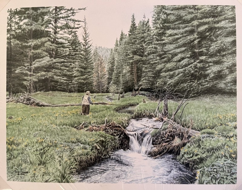 Jon Crane Fine Art Watercolor – FISHING WITH EARL