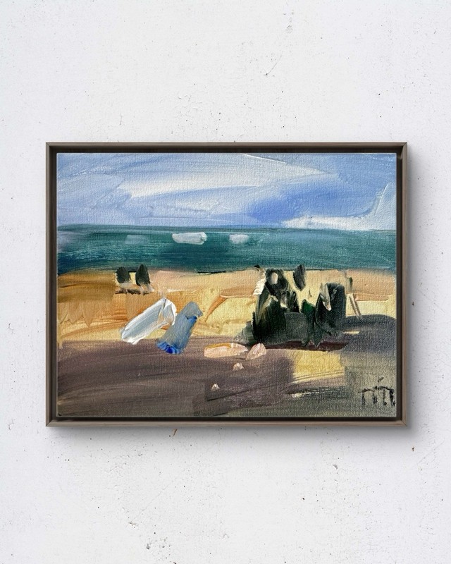 Lake Michigan No.10 10×8 Original Acrylic Landscape Painting Canvas Wall Decor