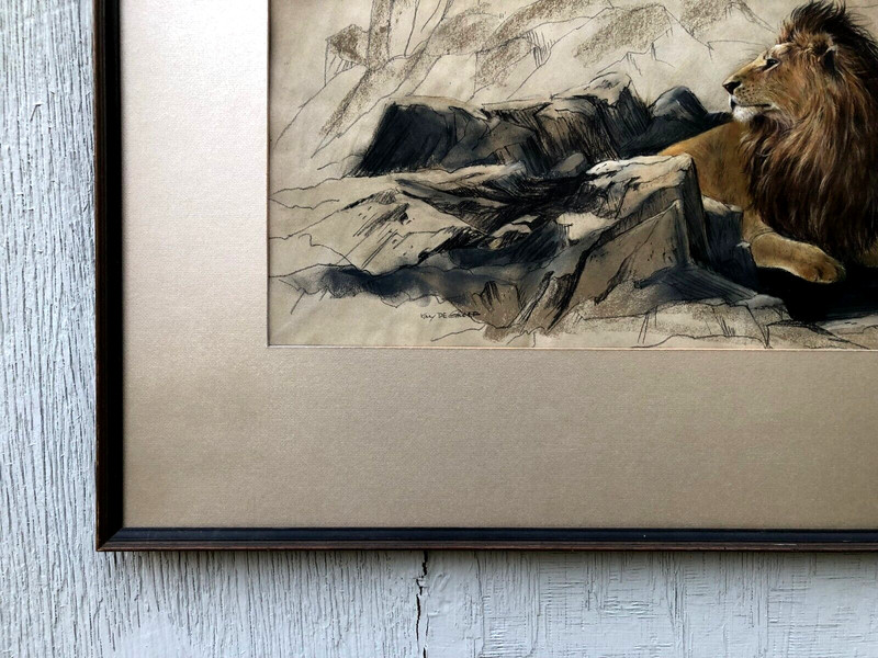 Kay DeGreef, African Lion, Original Watercolor, a Magnificent Detailed Painting gallery
