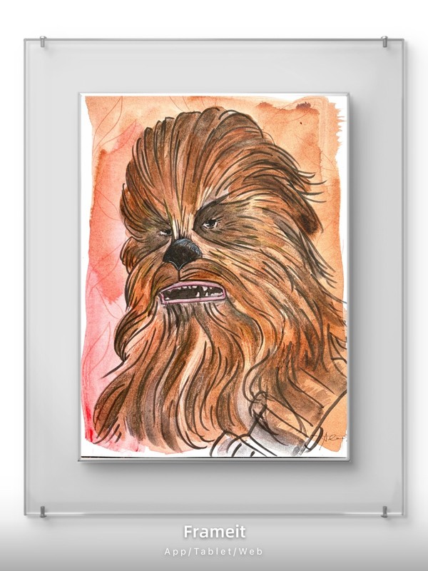 Original Chewbacca 1 Painting By Alannah Dyer- Acrylic 9×12 in. Star Wars Fan