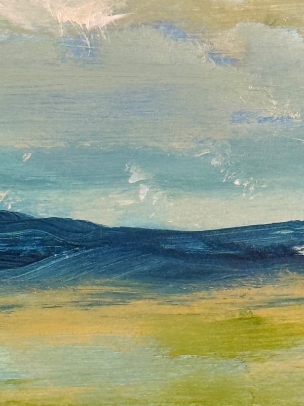 R Stevens Contemporary Impressionist Landscape Painting Blue Sky Acrylic Art gallery