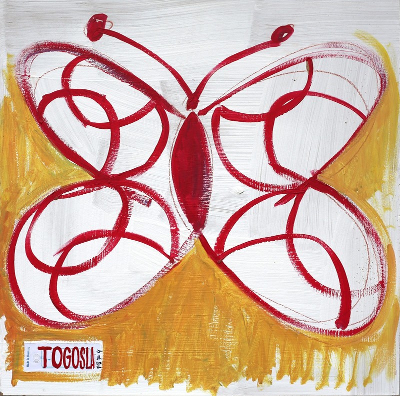 Manfred Togosla Painting Signed Friend of Martin Kippenberger Otmar Old Acrylic