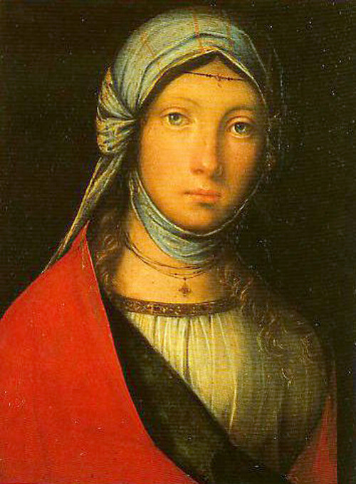 Oil painting figures Gypsy-Girl-Boccaccio with scarf hand painted art