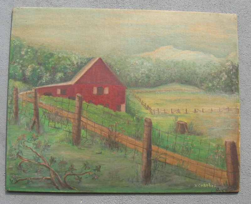 Chartier Signed 1960’s Oil Painting on Canvas Panel Board, Gainesville, FL, 20″