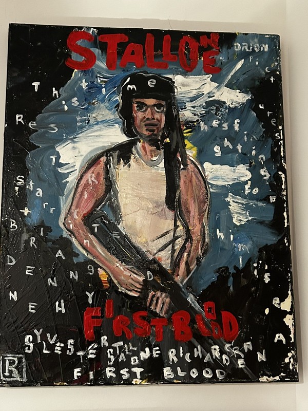 First Blood (Sylvester Stallone) Acrylic on Canvas 16×20 by Sergio Santos