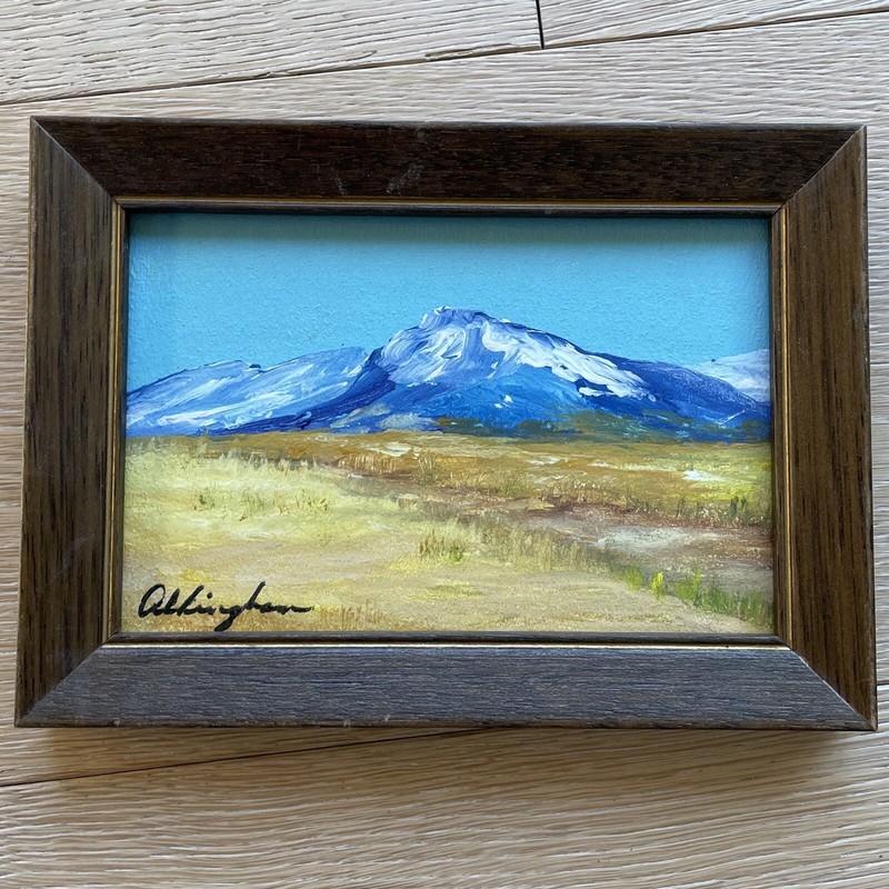 Sangre de Cristo Mountain Landscape New Mexico Acrylic Painting Signed Allingham gallery