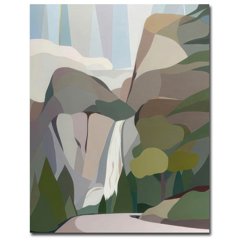 Bridal Veil Falls by Melba Browne Gallery-Wrap Canvas Giclee Art (28 in x 22 in)