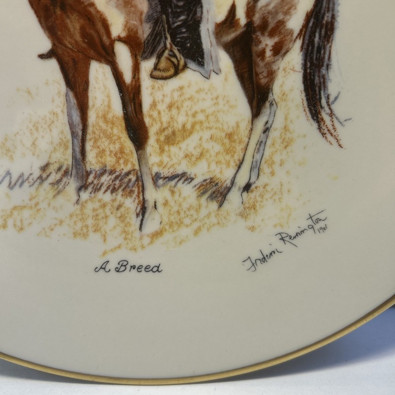 Frederic Remingtons “ A Breed “ Collectors Plate Gorham China USA, Retired 10.5” gallery