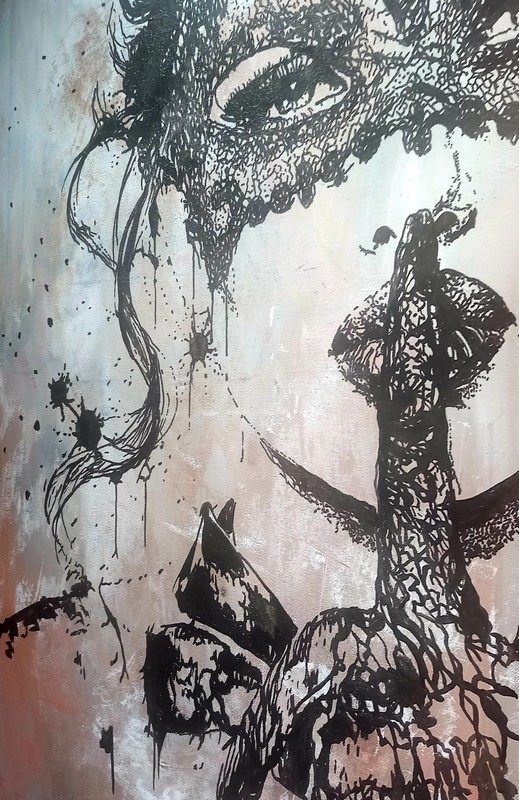 Original painting unique signed abstract modern art painting picture street art gallery