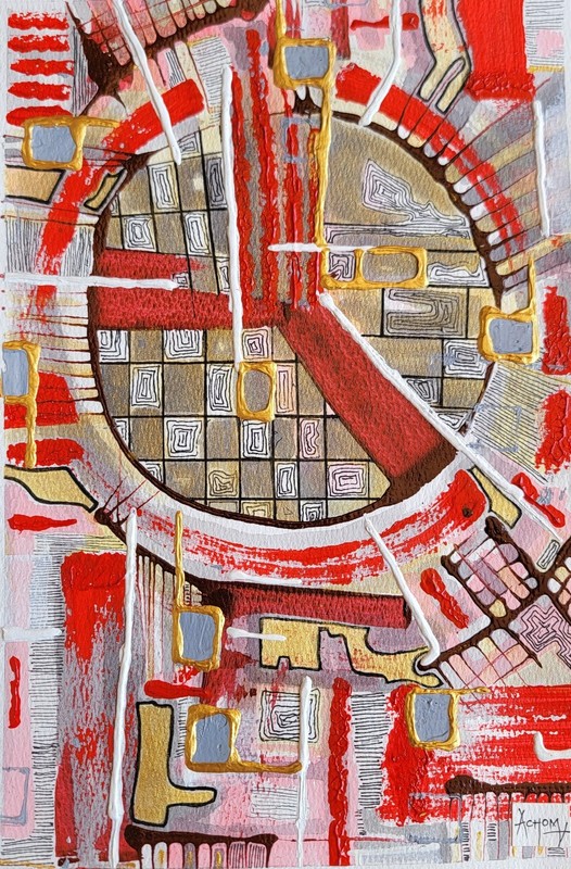 A4 ORIGINAL TEXTURED ART- Mixed Media Abstract Art- Modern contemporary art