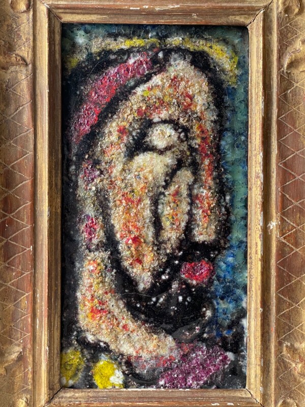 GEORGES ROUAULT ( After) RARE FRENCH ENAMEL PLATE c.1950 - HEAD OF CHRIST gallery
