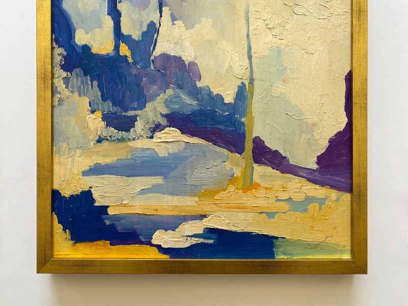 GLENN RADTKE FAUVIST "CALIFORNIA LANDSCAPE" FRAMED ORIGINAL IMPASTO OIL PAINTING gallery