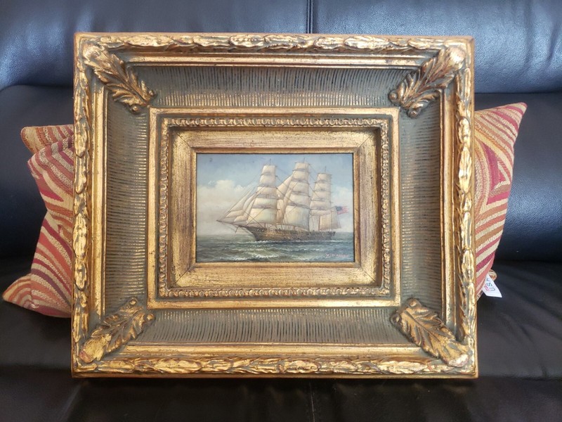 H. Parker – Oil Painting on Canvas «CLIPPER SHIP» – Signed with COA