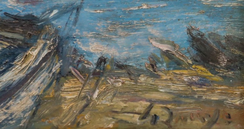 Gerard Roux (b.1946) - Framed 20th Century Oil, View of the Harbour gallery