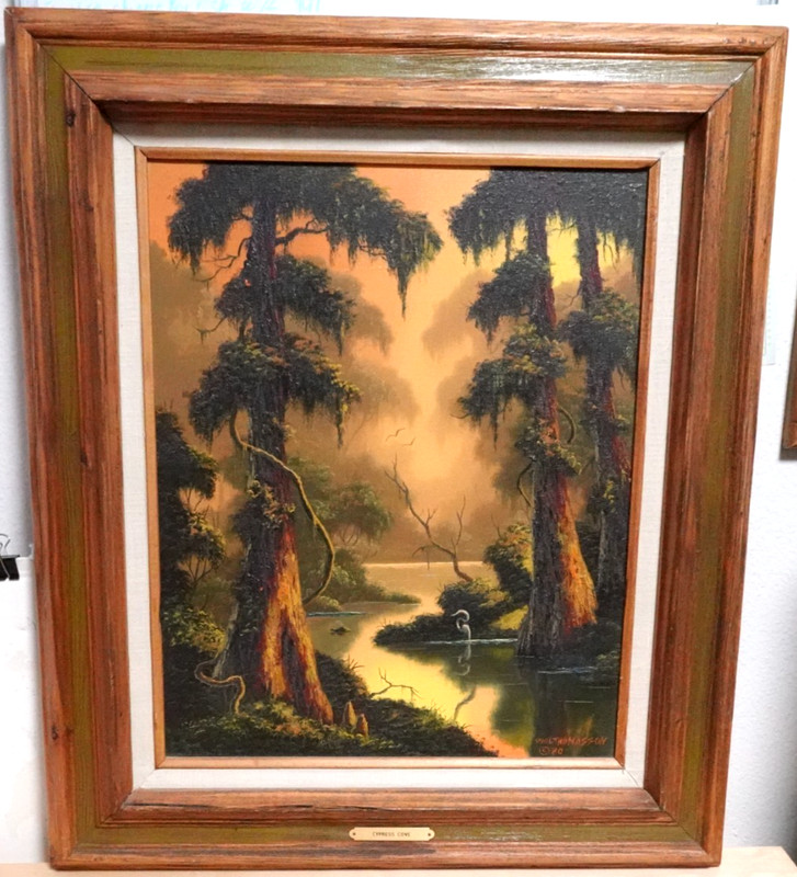 PHIL THOMASSON "CYPRESS COVE" NEW ORLEAN LOUISIANA SWAMP LANDSCAPE PAINTING gallery