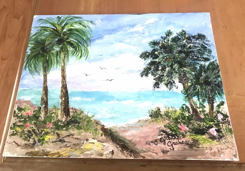 Grace Graham Florida Landscape Painting Original Beach Scene 11×14
