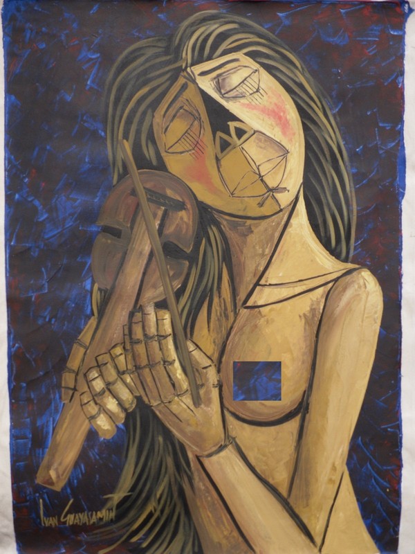 VIOLINISTA Year: 2001 O.B.O. With C.O.A. IVAN GUAYASAMIN gallery