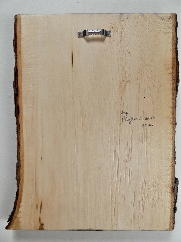 Hand Painted Brown Pelican On Live Edge Basswood By Phyllis gallery