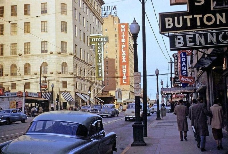 ACEO Art Card Photo of Downtown Dallas,Texas in 1949