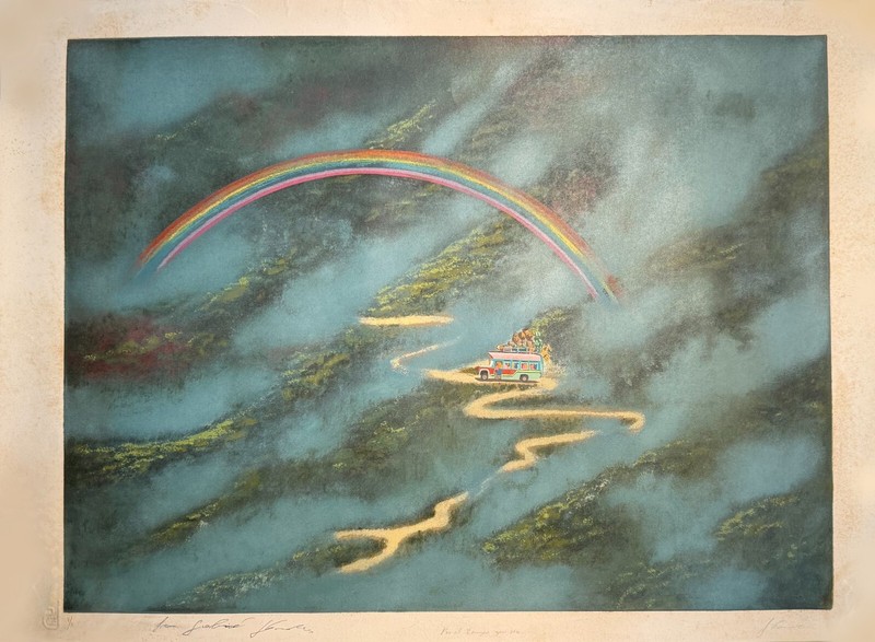Gonzalo Endara Crow (1936-1996), Acrylic on Canvas, Signed in 1993.