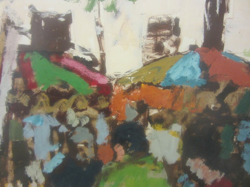 LISTED ARTIST ANTON SIPOS IMPRESSIONIST OIL PAINTING FRAMED 1967 gallery