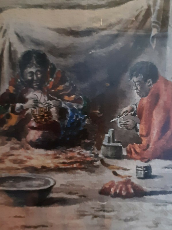 Antique Theodore J Richardson Indigenous Alaska Daily Work Watercolor ORIGINAL gallery