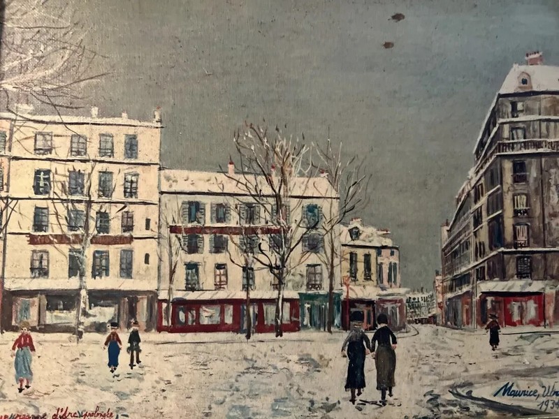 MAURICE UTRILLO 1883-1955 French ,OIL ON CANVAS » JEANNE D» QECTOUS TO MEEGE»